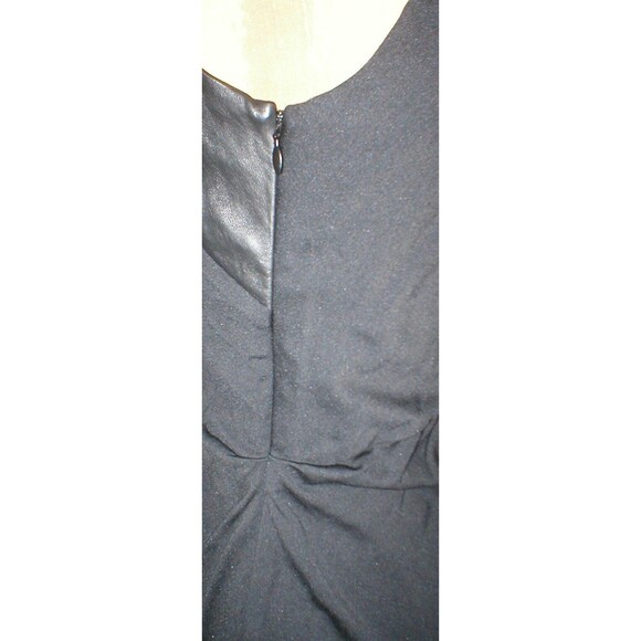 New Womens NWT $475 Halston Heritage Sleeveless Leather Black Dress 4 Designer - Picture 12 of 12